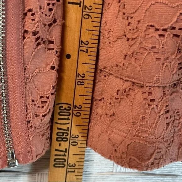 D & Co Womens jacket blush lace outside knit inside cottagecore zip up plus size - Picture 7 of 10